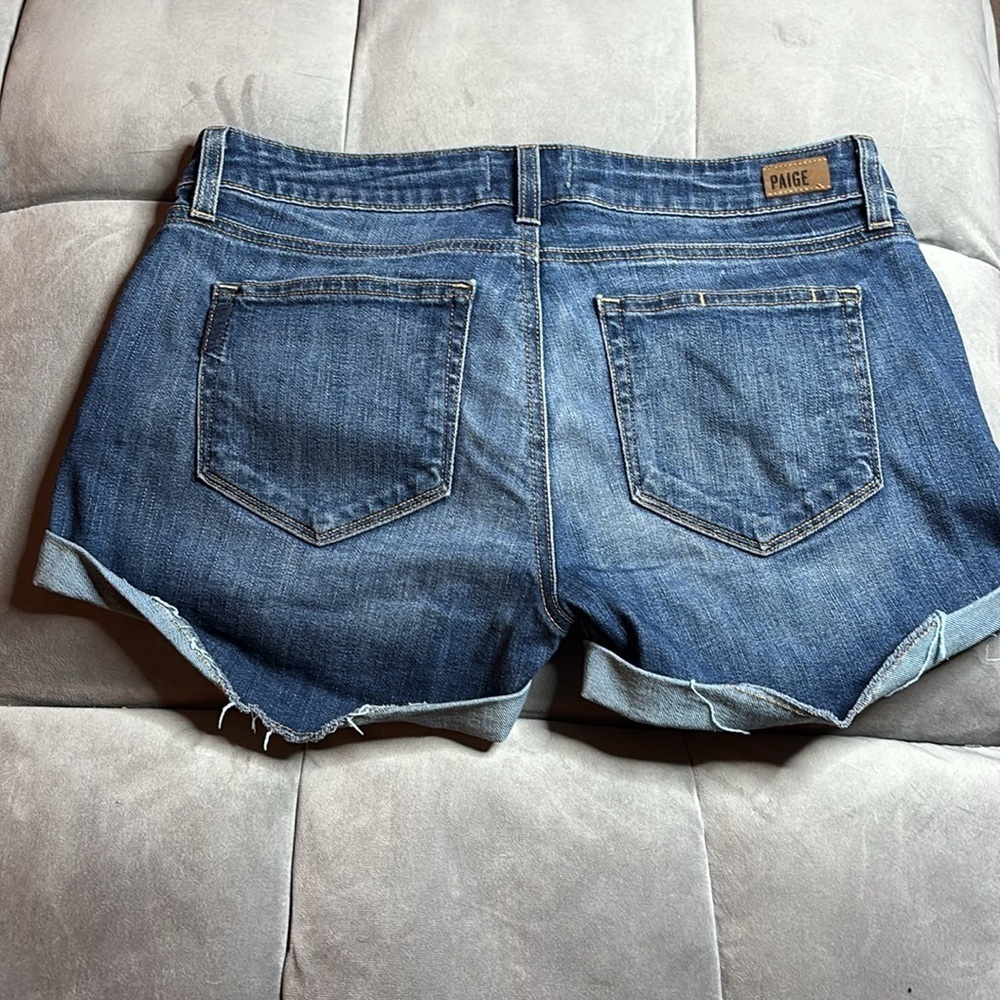 Paige Jimmy Jimmy Short Women's Blue Denim Shorts size 27 - Picture 2 of 6